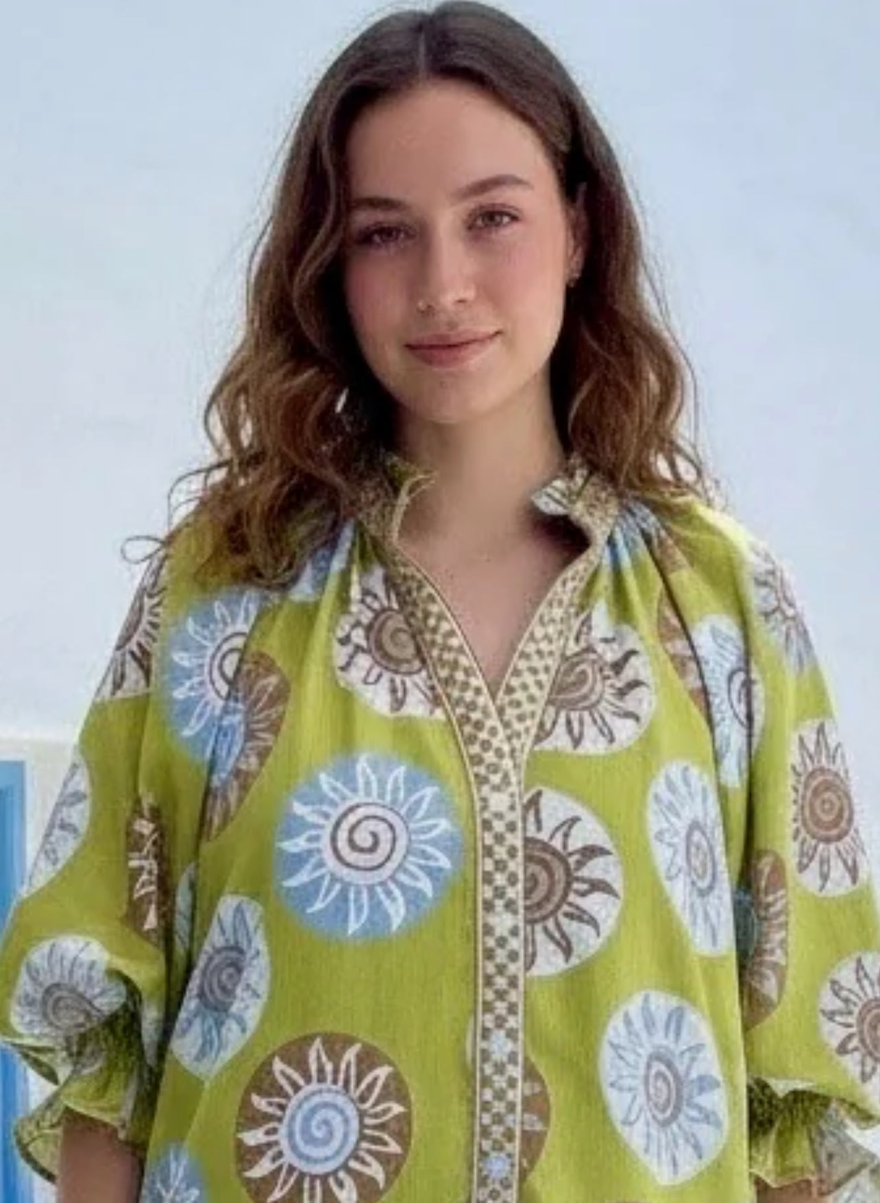 Kiik Pistachio Medallion Shirt