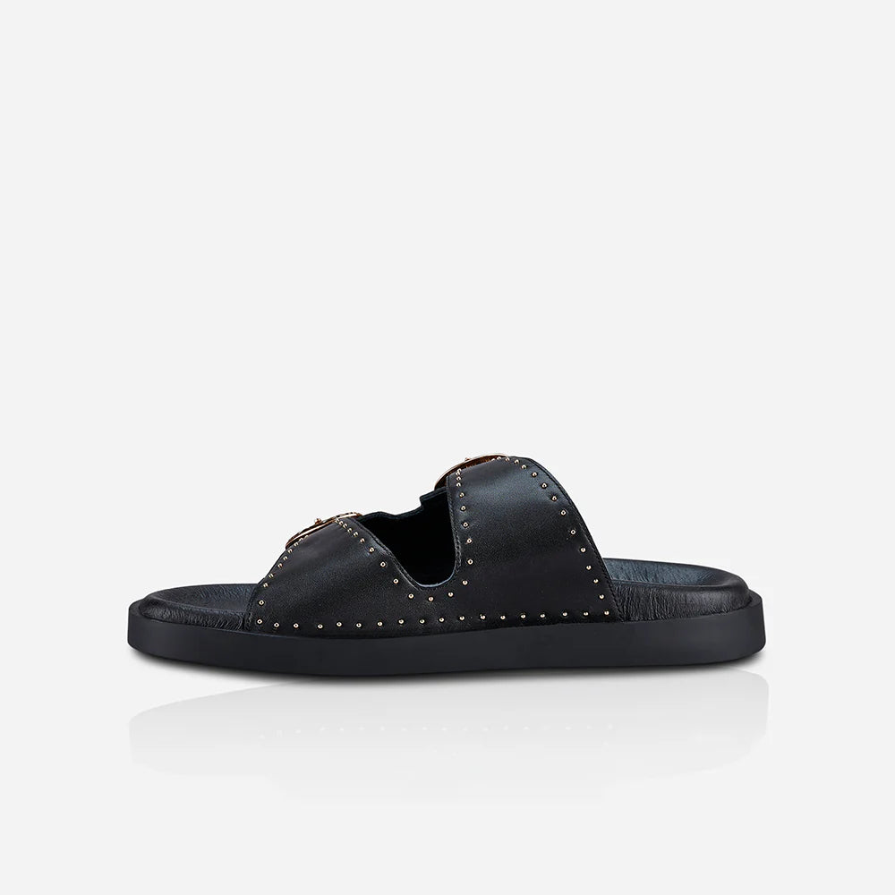 Sol Sana Eastwood Stud Footbed Black/Gold