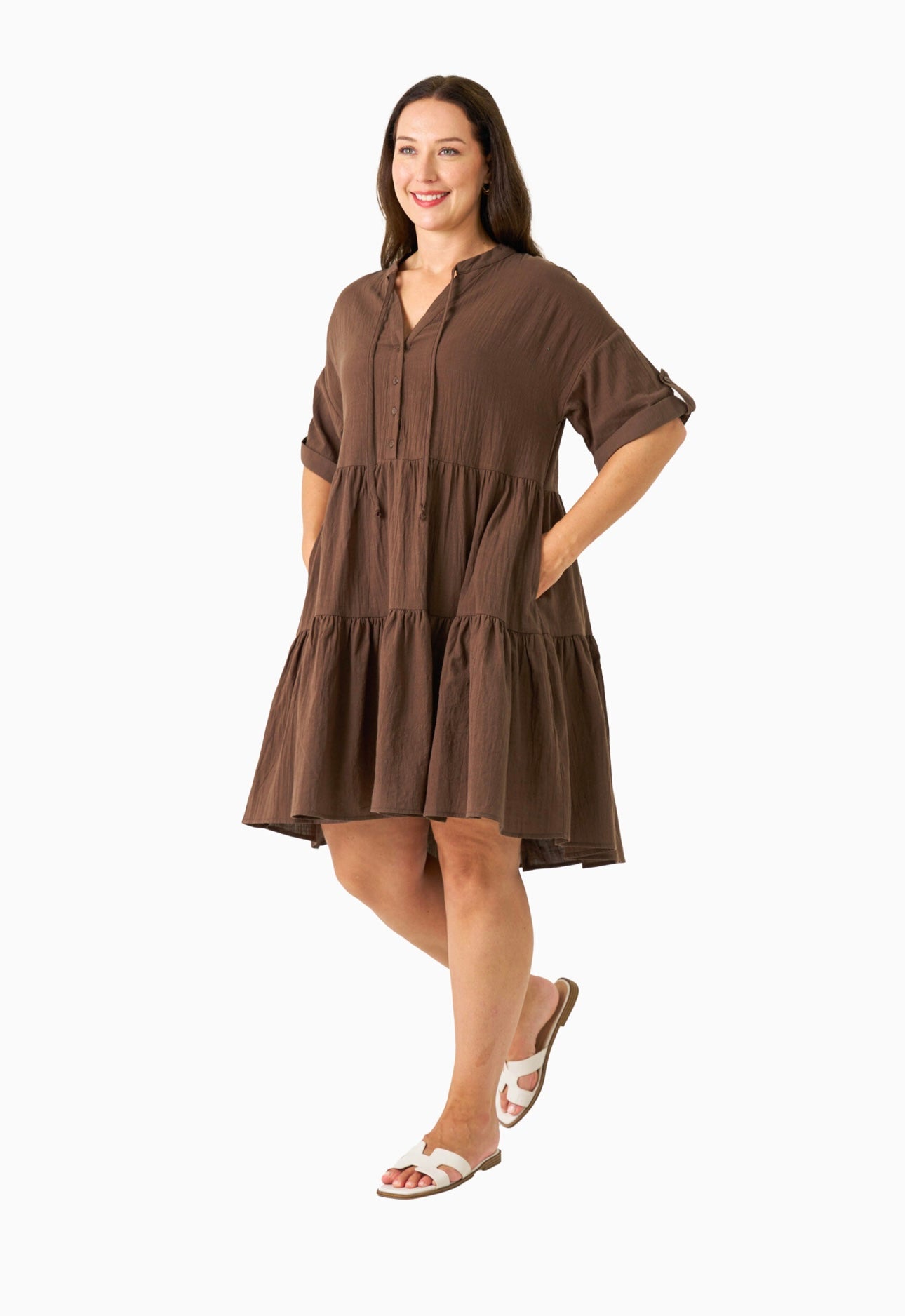 Boho Camacho Dress Ash Brown