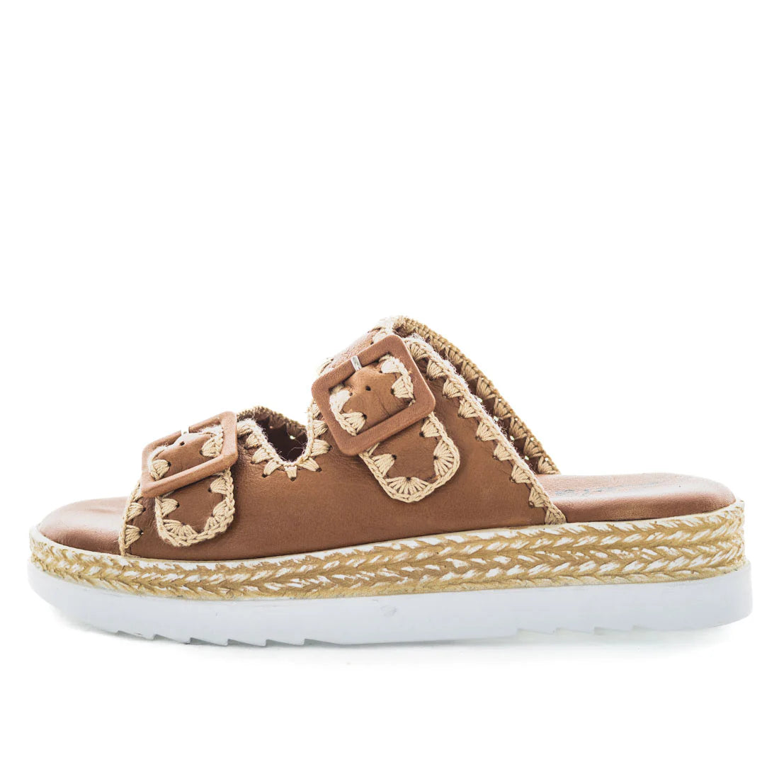 Zola Heidi Tan Cushioned Leather Slides