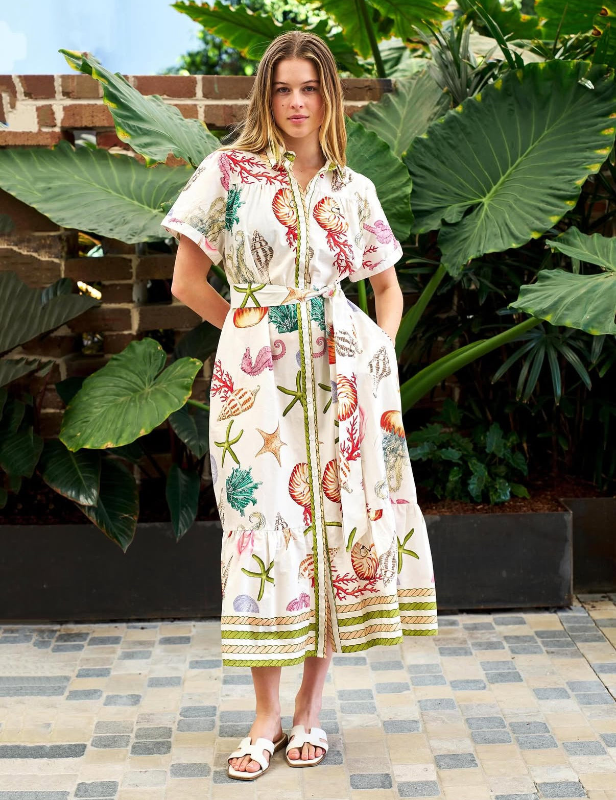 Boho Oceanic Midi Dress