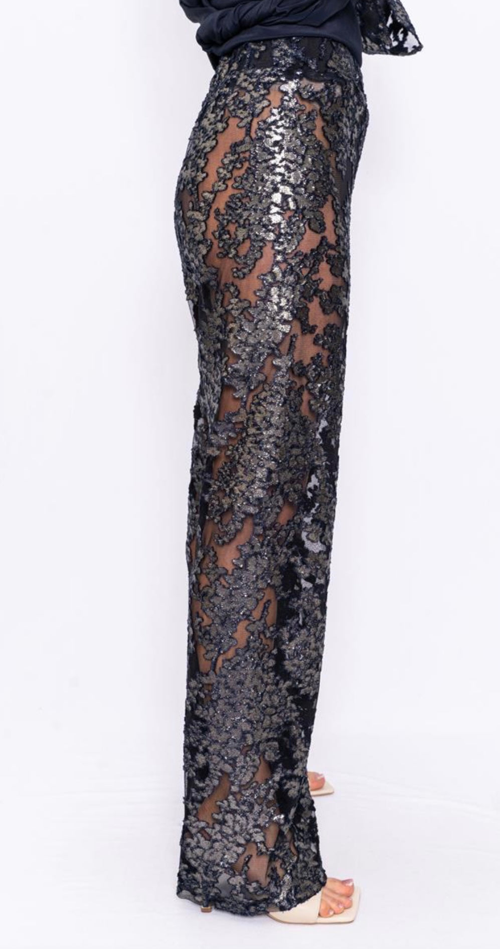 Tale - The Italian Closet Navy Blue Mesh Pants