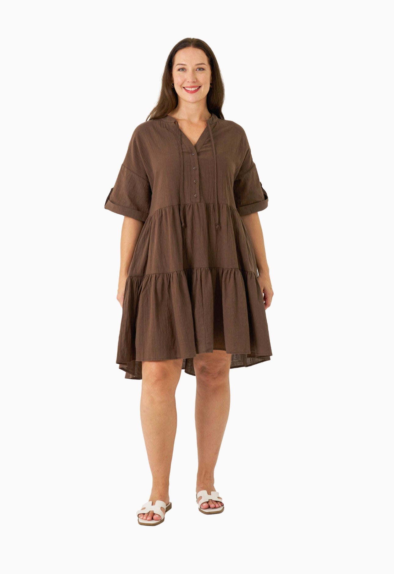 Boho Camacho Dress Ash Brown