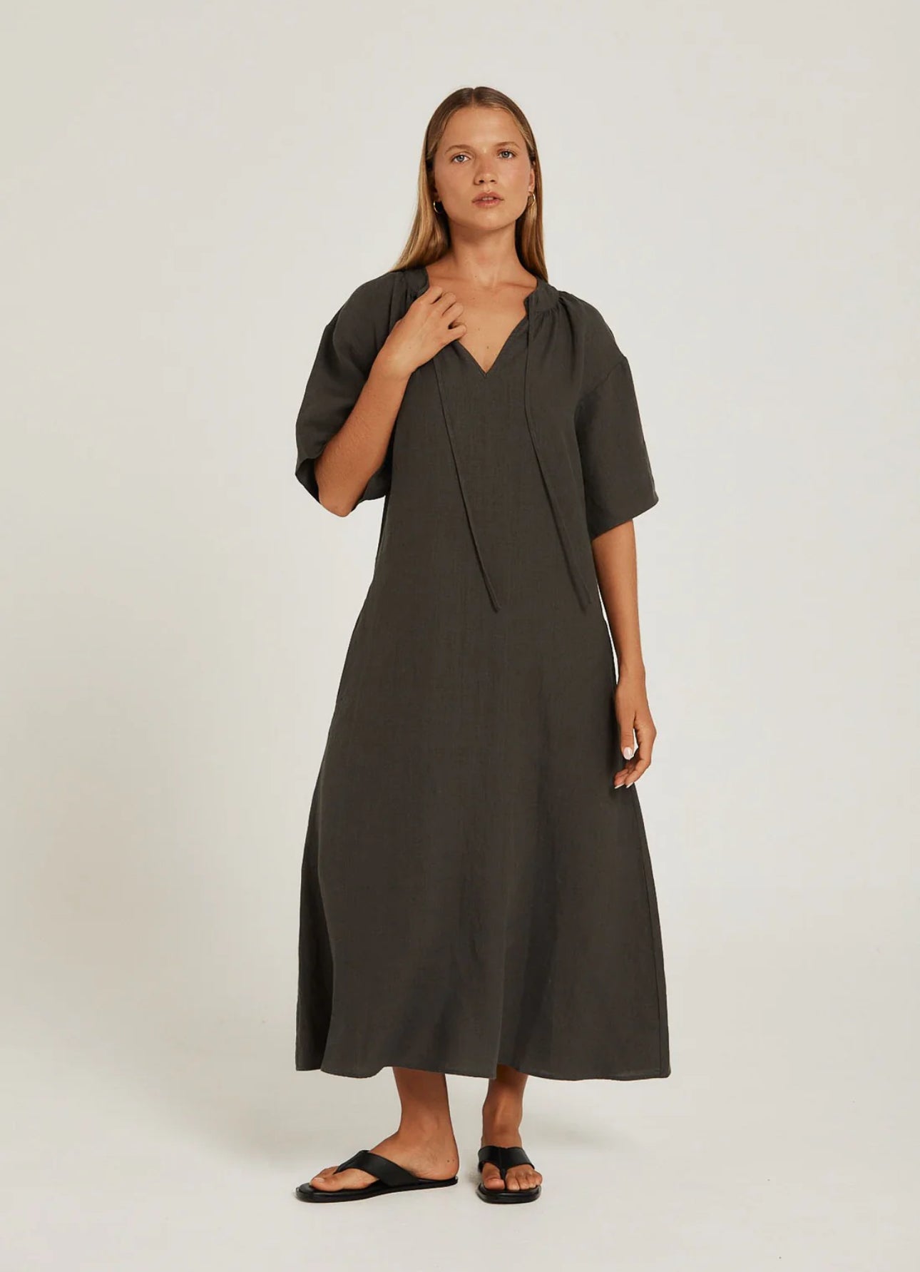 Pippa Ridley Josie Dress Charcoal – Red Hill Collective