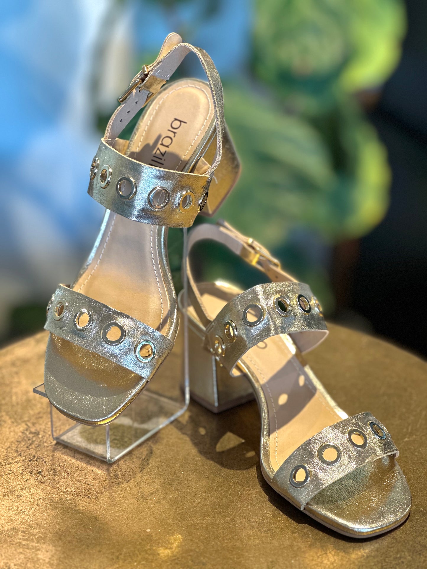 Brazilio Eva Brushed Gold Heel