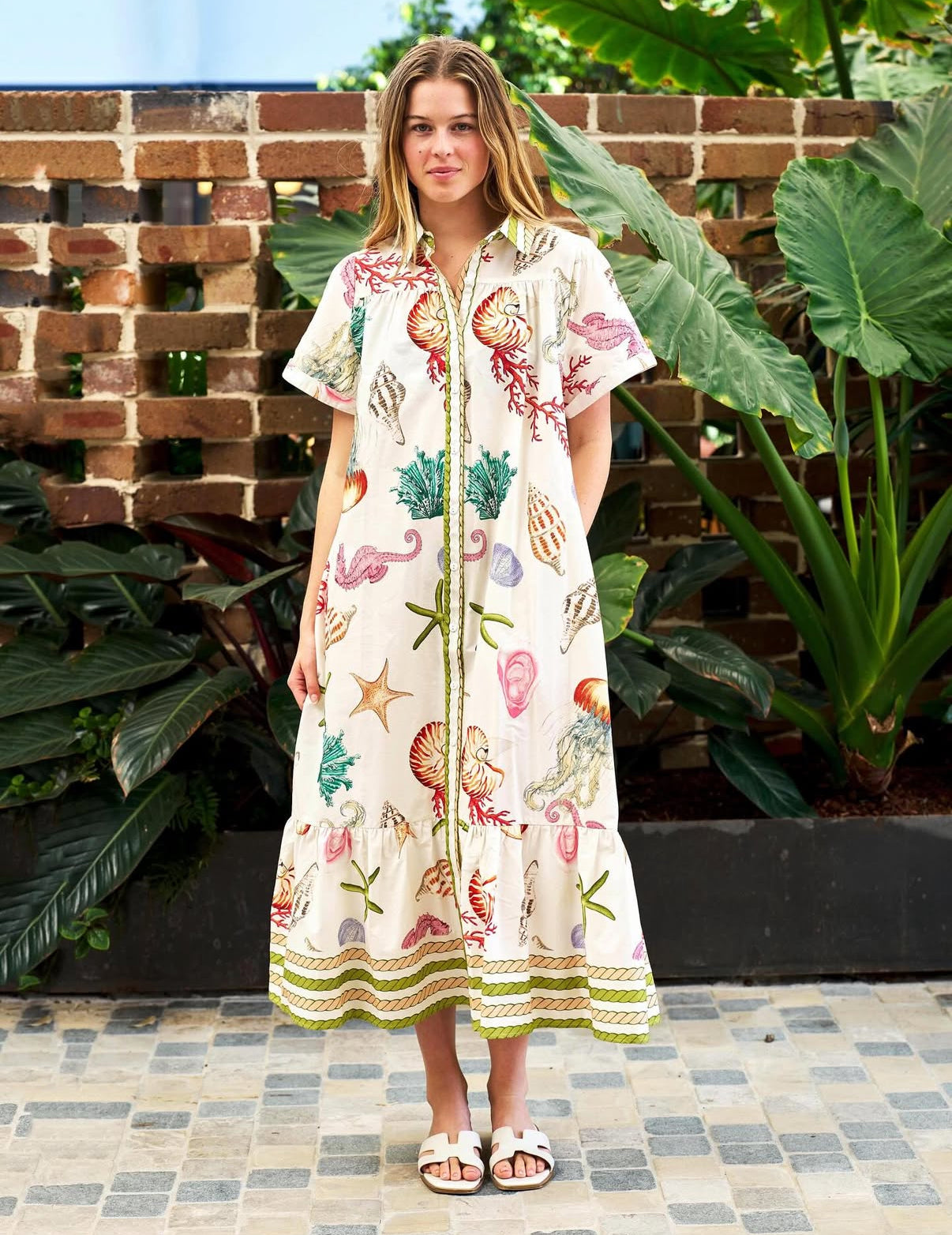 Boho Oceanic Midi Dress