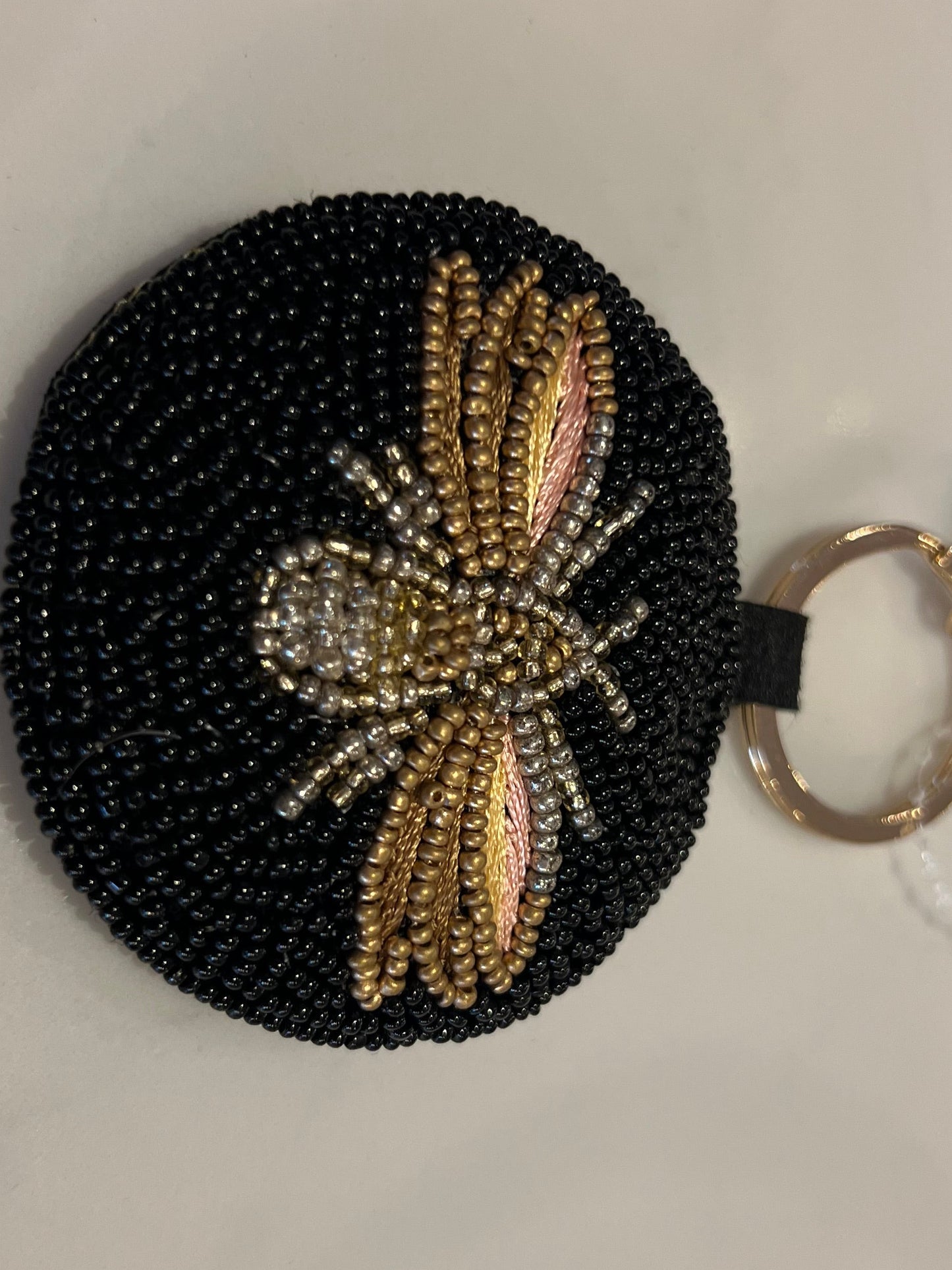 Anna Nova Black Bee Beaded Keyring