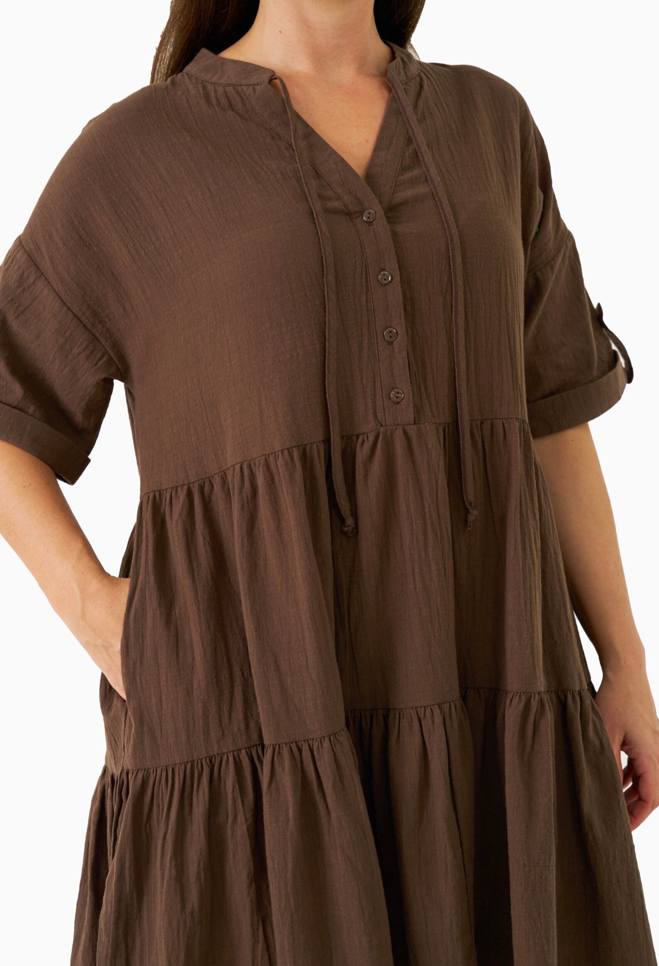 Boho Camacho Dress Ash Brown