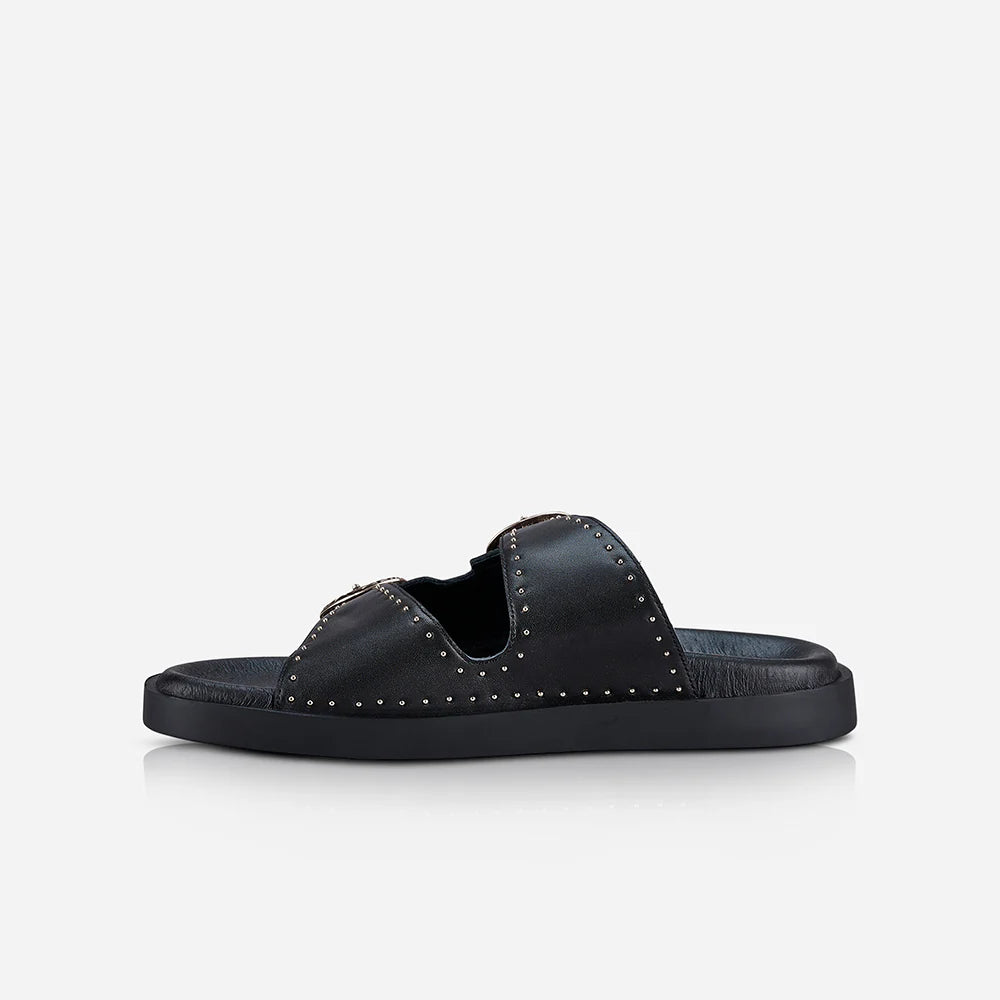 Sol Sana Eastwood Stud Footbed Black/Silver