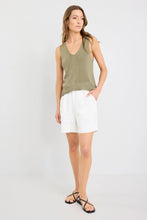 STORIES BE TOLD- Literal Ivory Linen Pleated Shorts