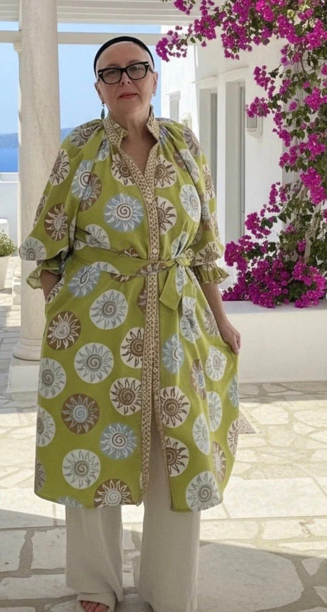 Kiik Pistachio Medal Shirt Dress