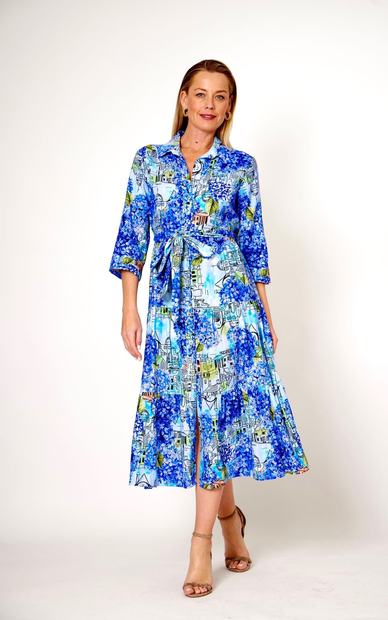 La Strada Blue Hydrangeas Dress