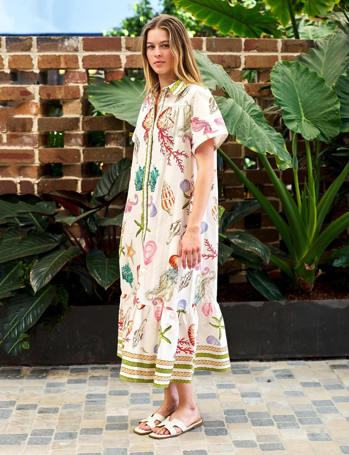 Boho Oceanic Midi Dress