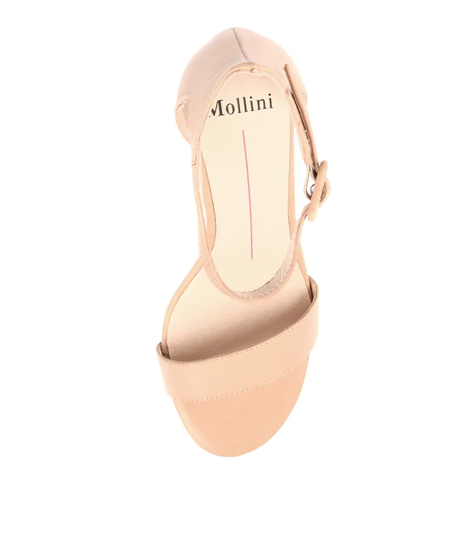 Mollini Gessie Nude Leather Heels