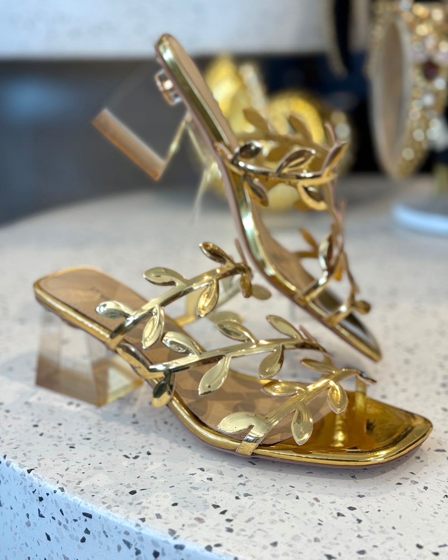 Django & Juliette Maylie Gold Shine Heels