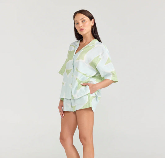 Pippa Ridley Angie Shirt Aloe Ivy Print