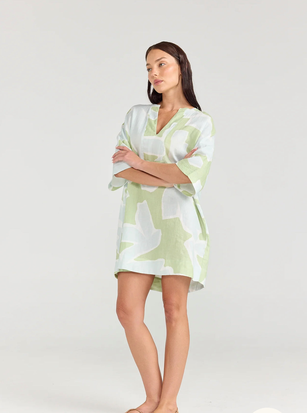 Pippa Ridley Summer Tunic Aloe Ivy Print