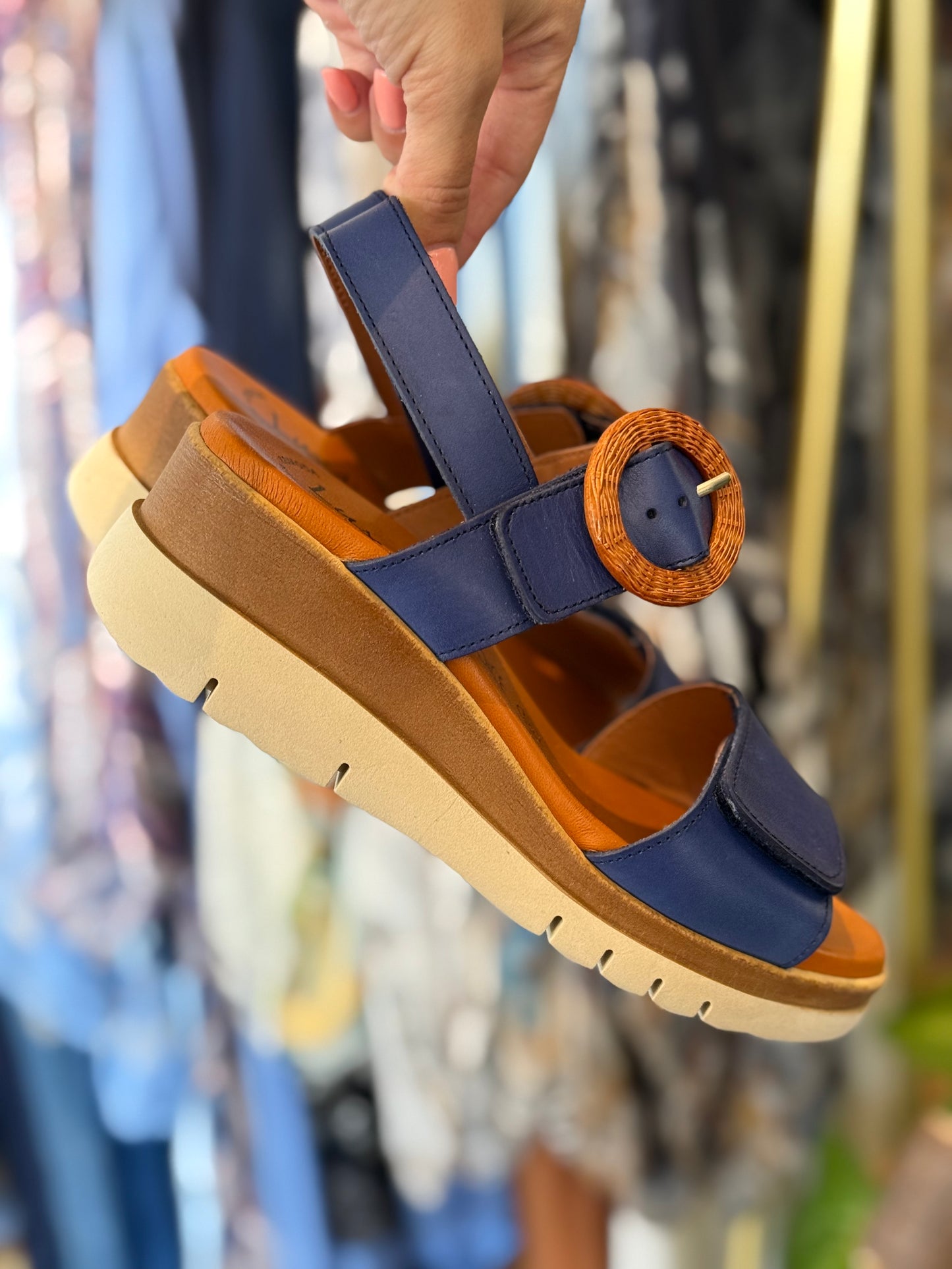 Luxdive Jeans Navy Velcro Sandals