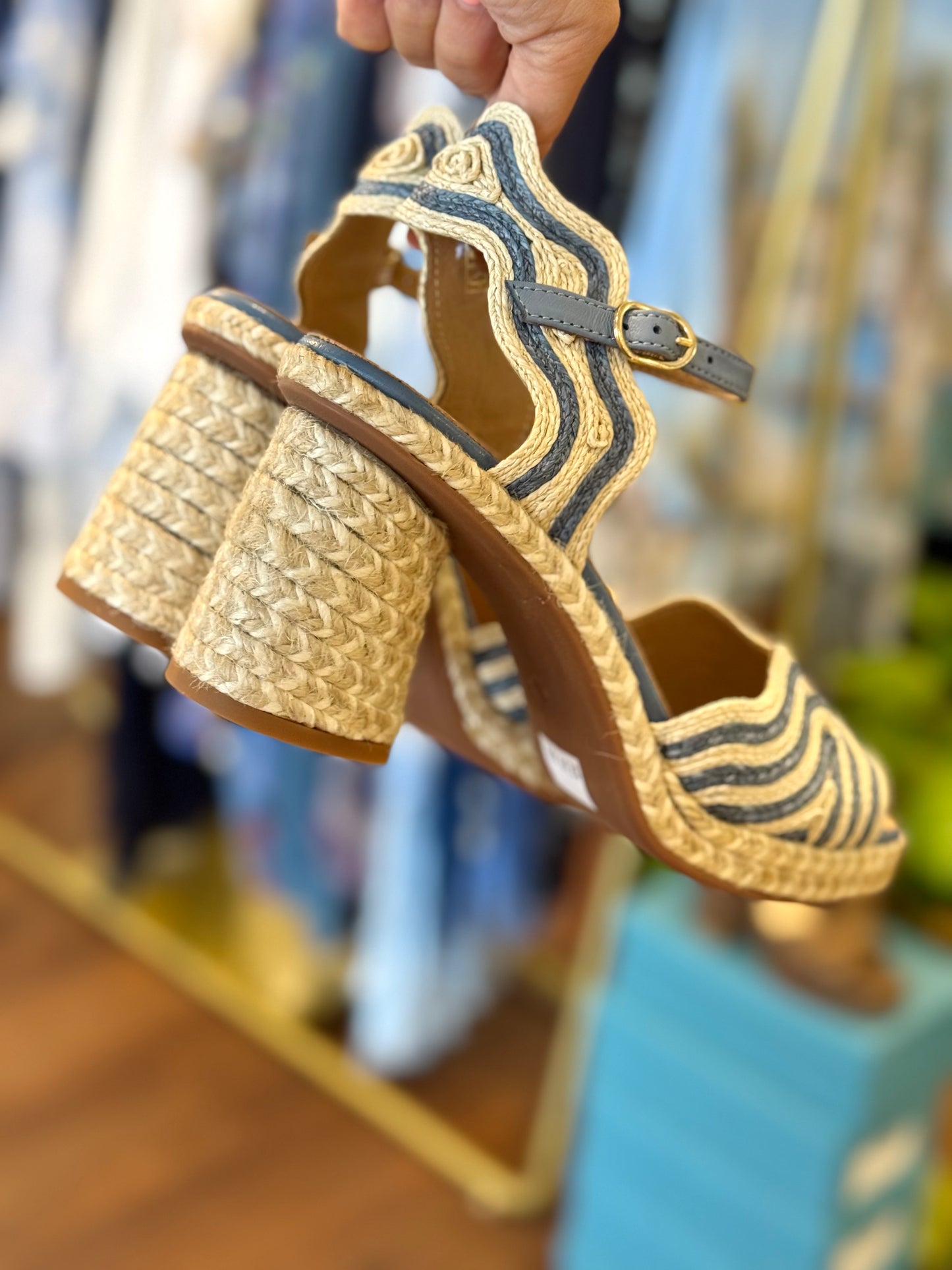 Gaimo Danae Rope & Raffia Heels