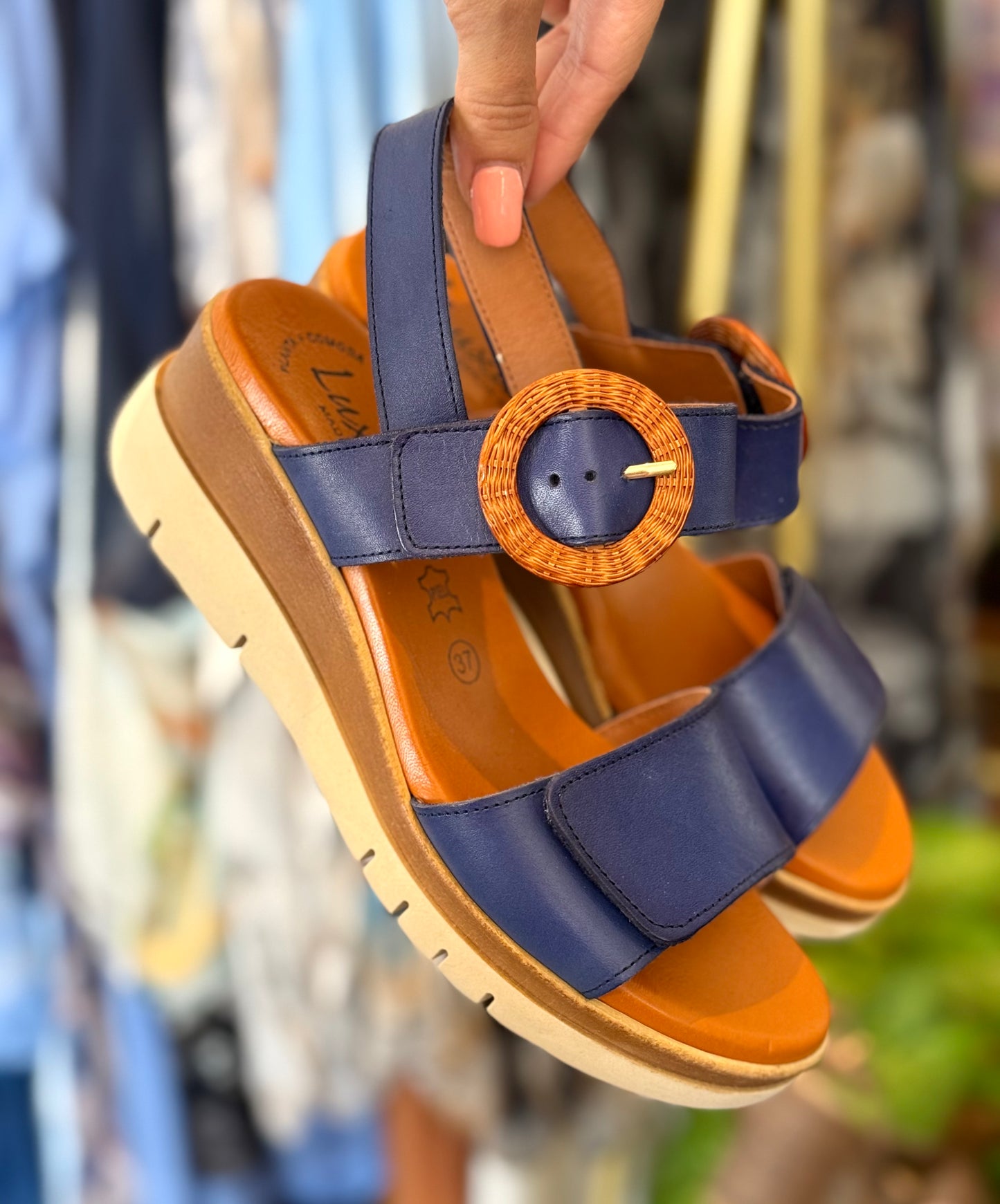 Luxdive Jeans Navy Velcro Sandals