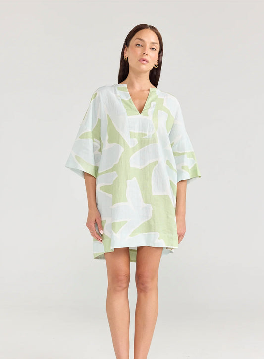 Pippa Ridley Summer Tunic Aloe Ivy Print