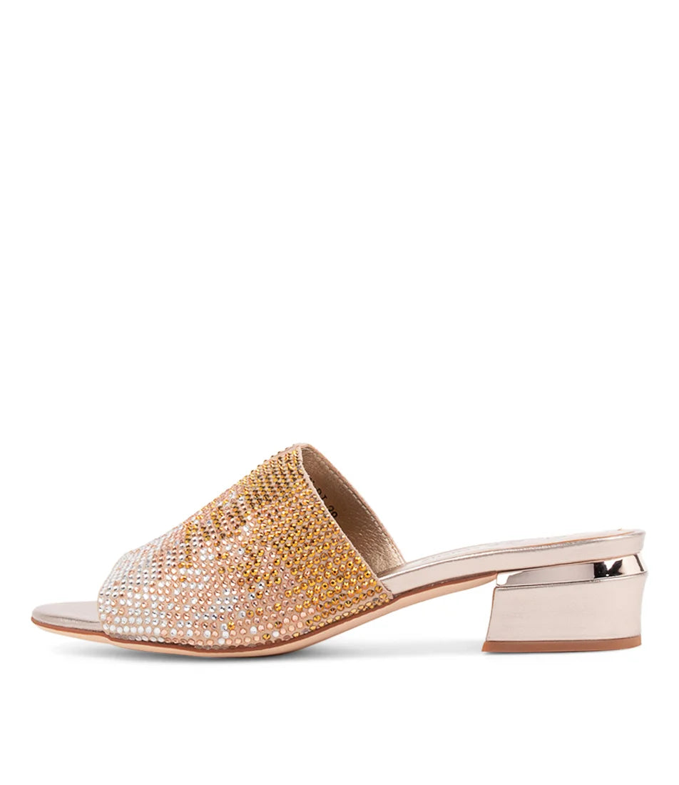 Django & Juliette Tamarin Champagne Diamanté Slides