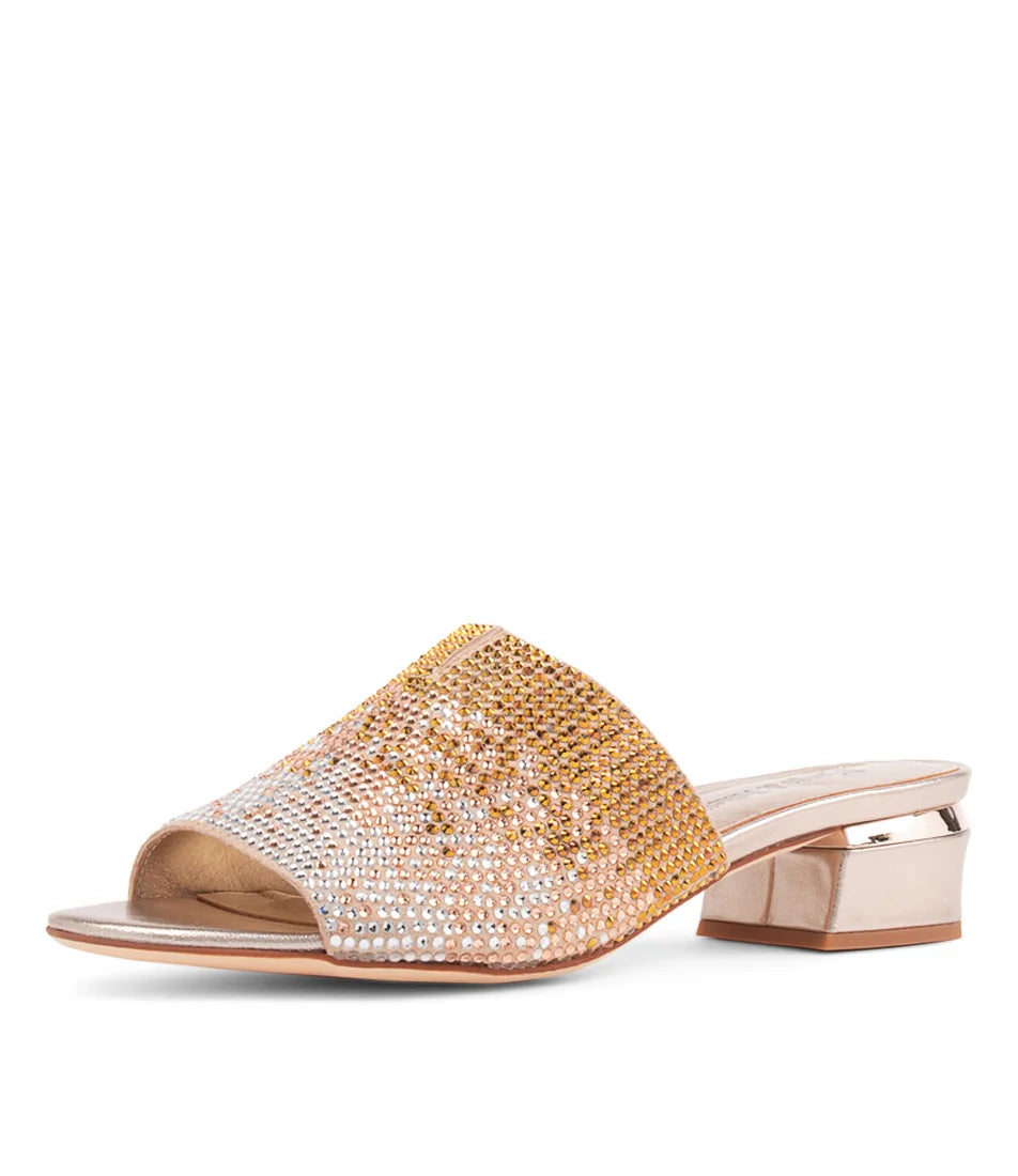 Django & Juliette Tamarin Champagne Diamanté Slides