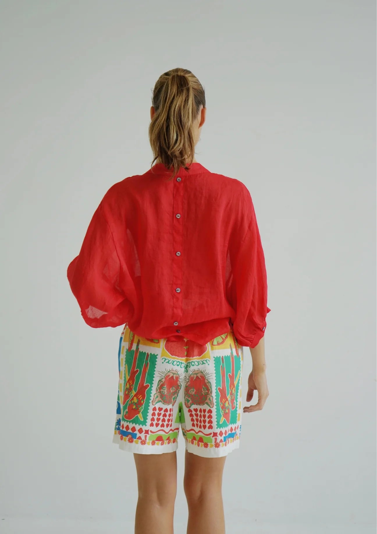 Worthier Aurora Red Button Shirt