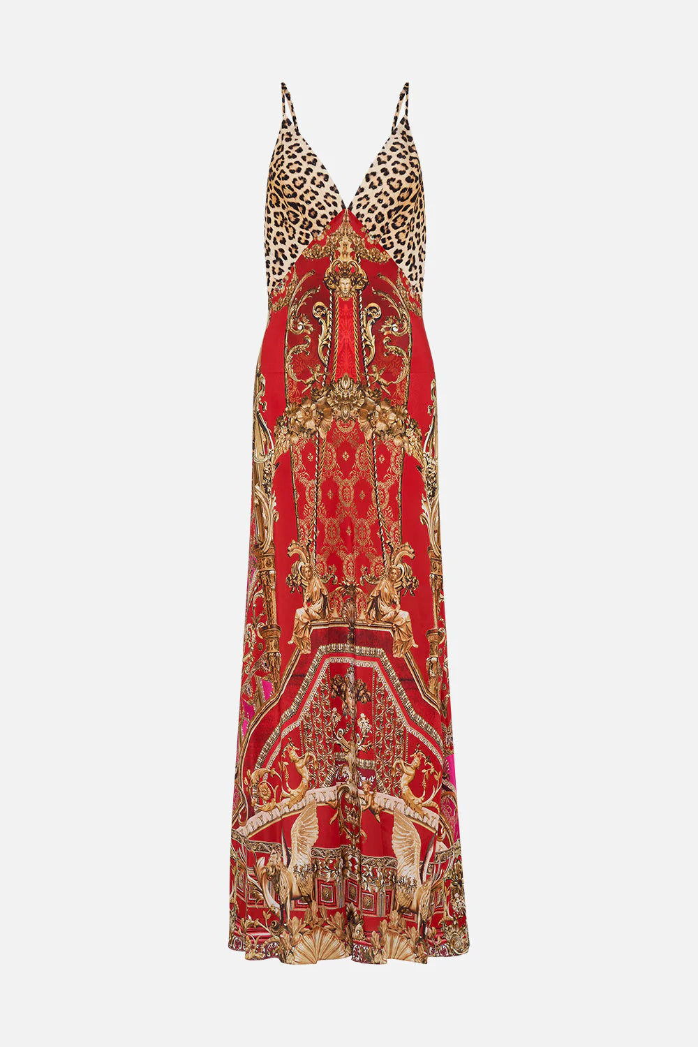 Camilla Sweet Soprano V Neck Full Length Bias Slip Dress