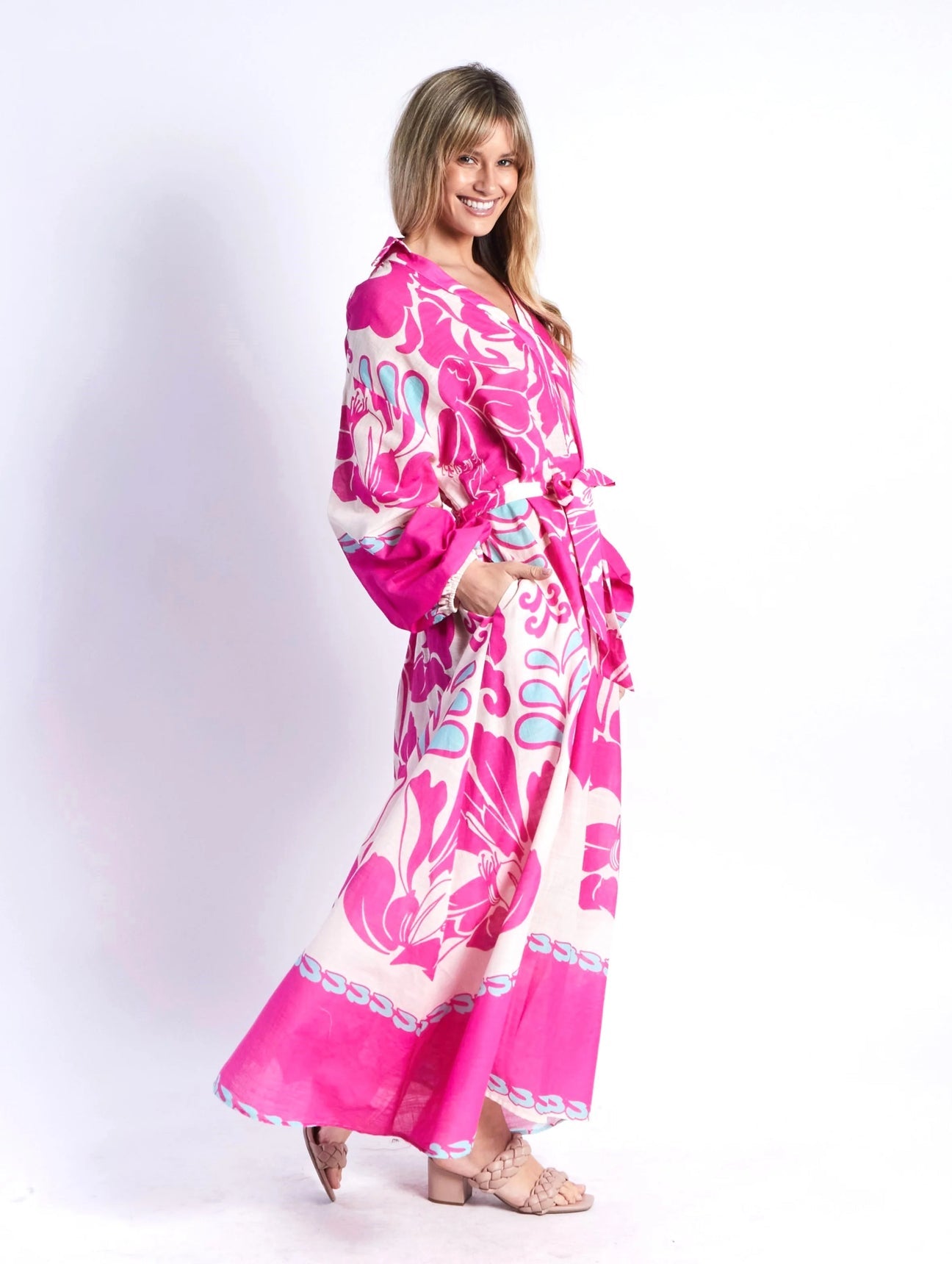 Leonie Capri Pink & Blue Dress