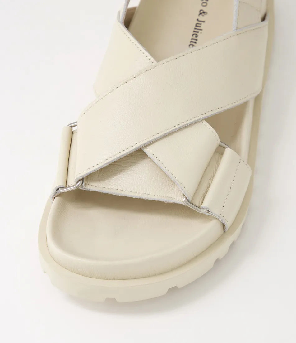 Django & Juliette Ubari Milk Leather Sandals