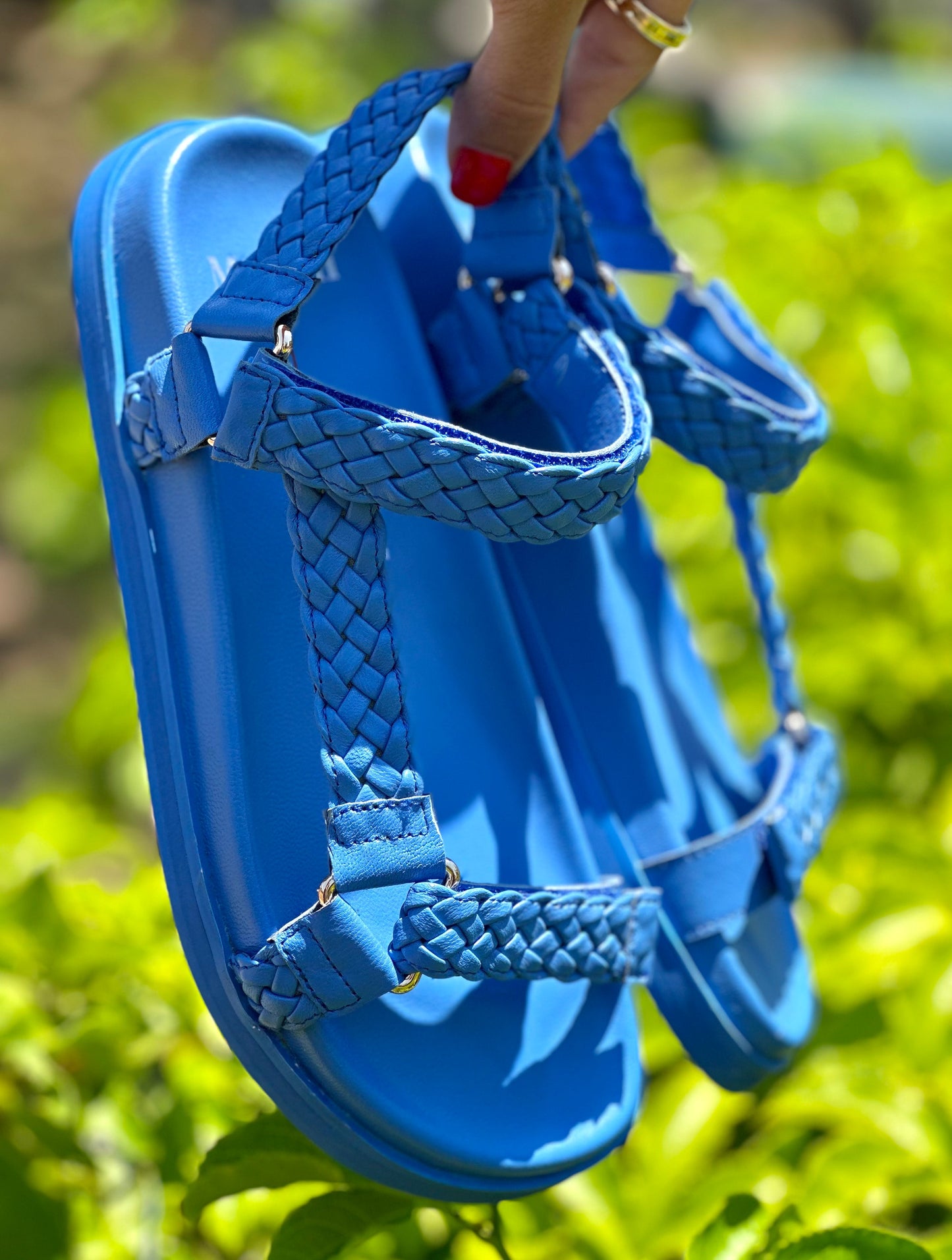 Mollini Haveto True Blue Leather Sandals