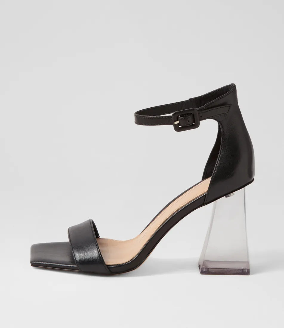 Mollini Messi Black Leather Heels