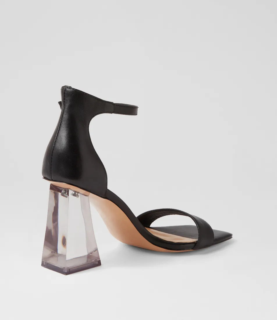 Mollini Messi Black Leather Heels