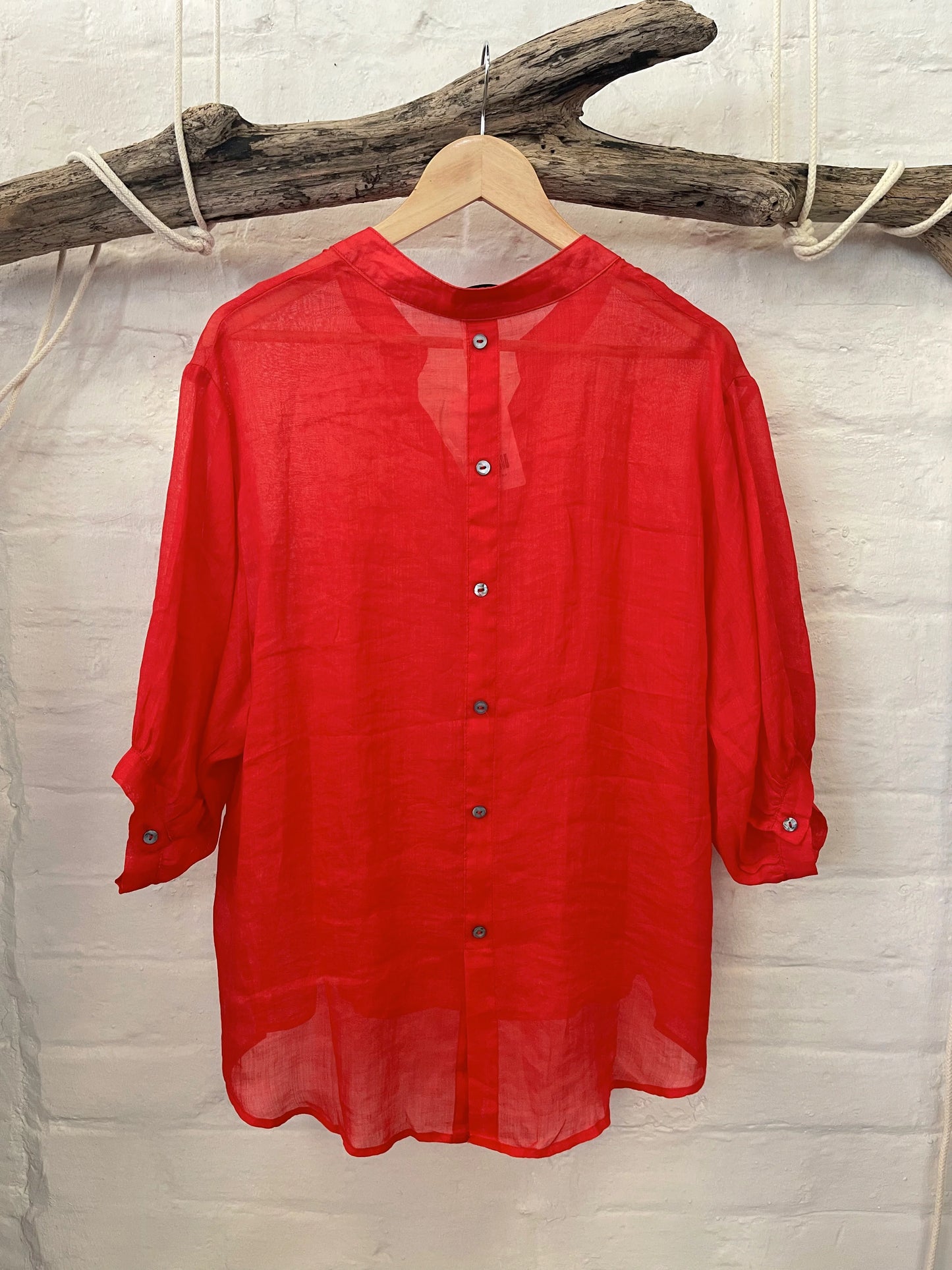 Worthier Aurora Red Button Shirt