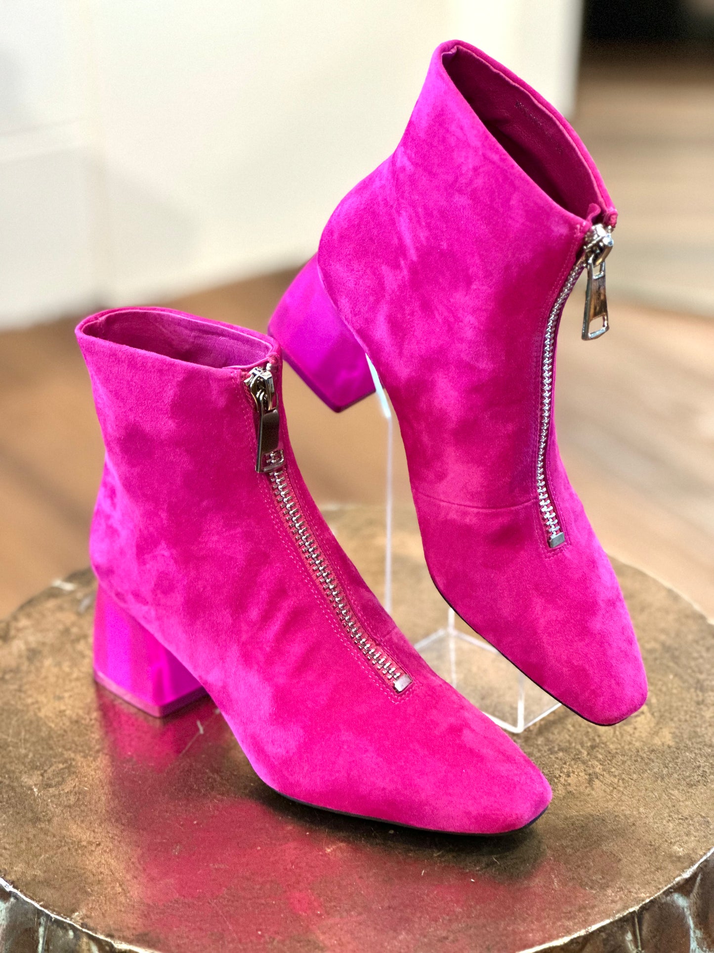 Django & Juliette Molano Dark Fuchsia Suede Boot