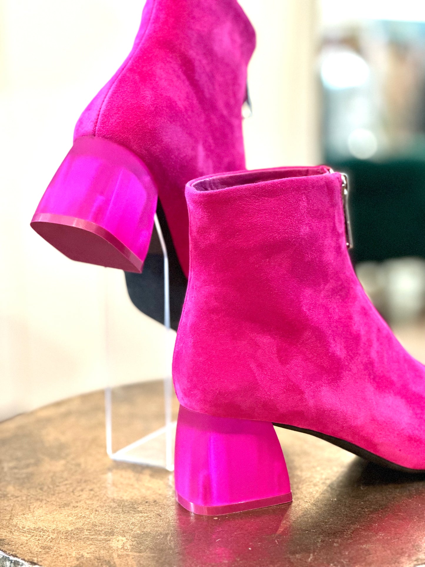 Django & Juliette Molano Dark Fuchsia Suede Boot