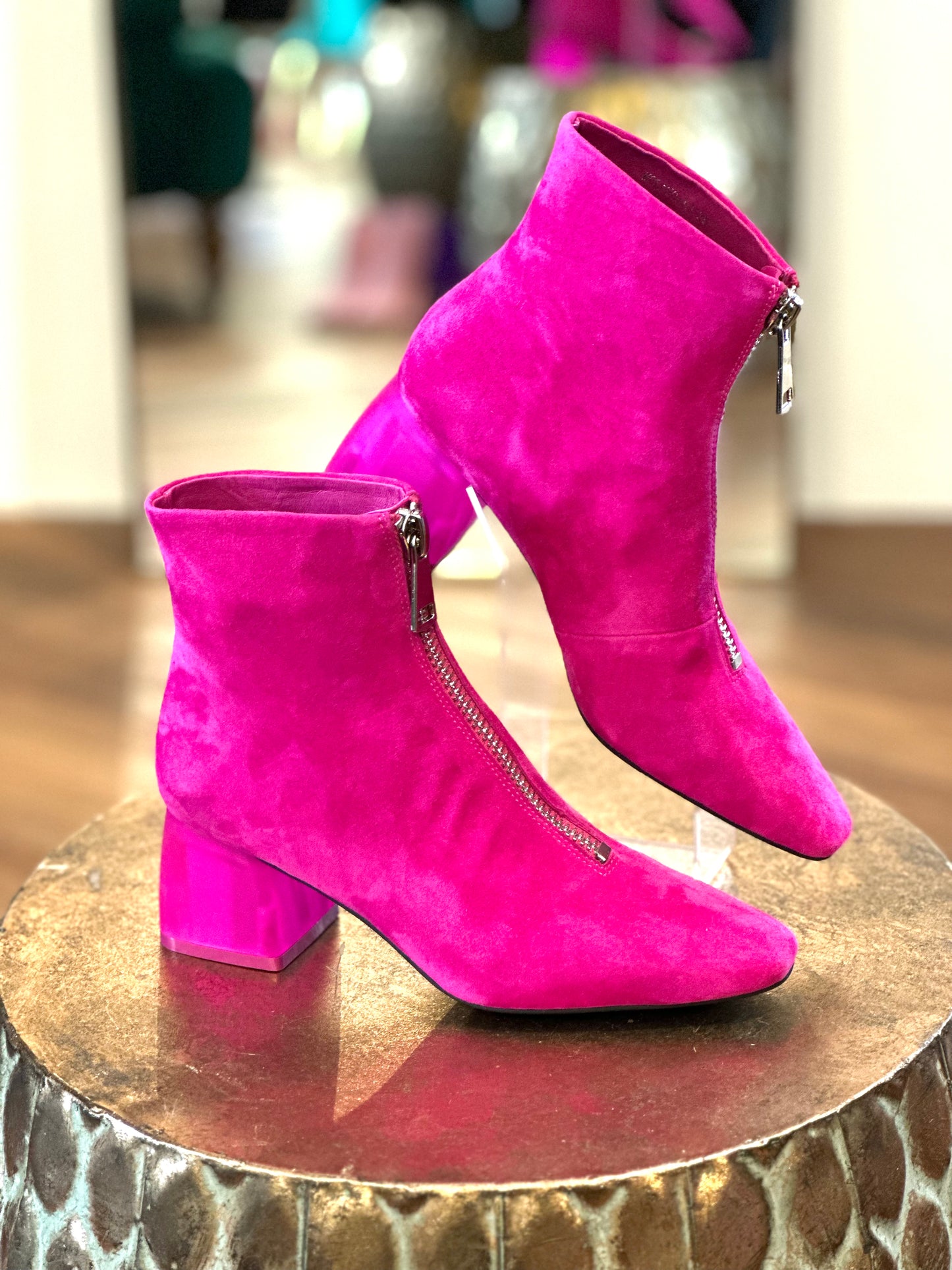 Django & Juliette Molano Dark Fuchsia Suede Boot