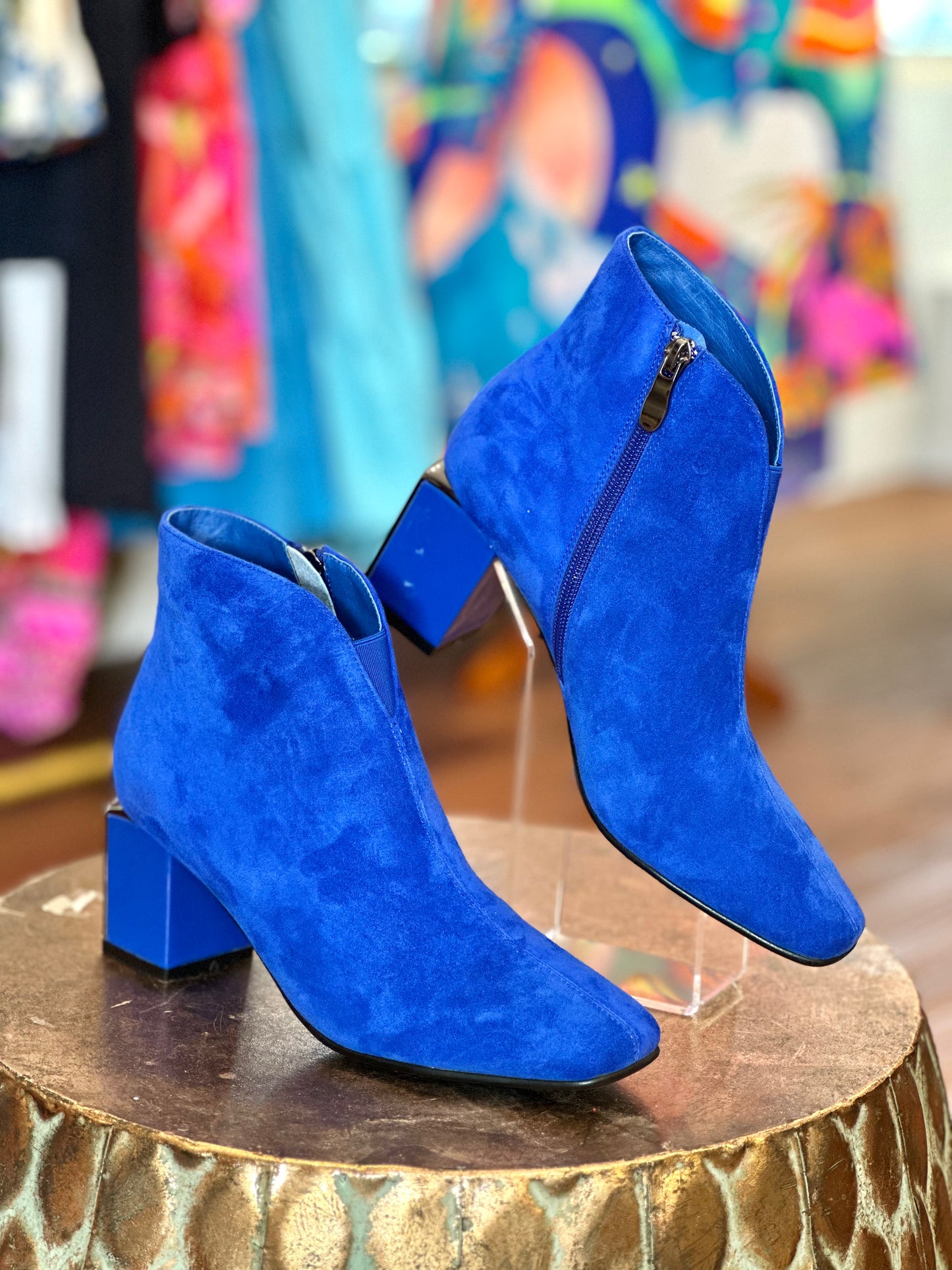 Katie n Me New York Cobalt Suede Boots
