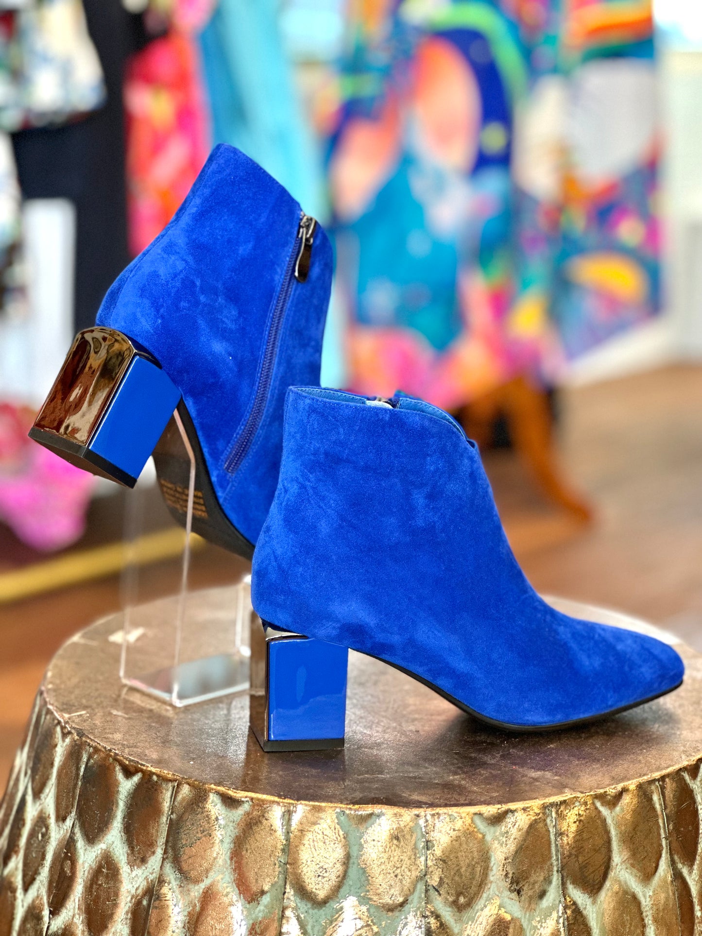 Katie n Me New York Cobalt Suede Boots