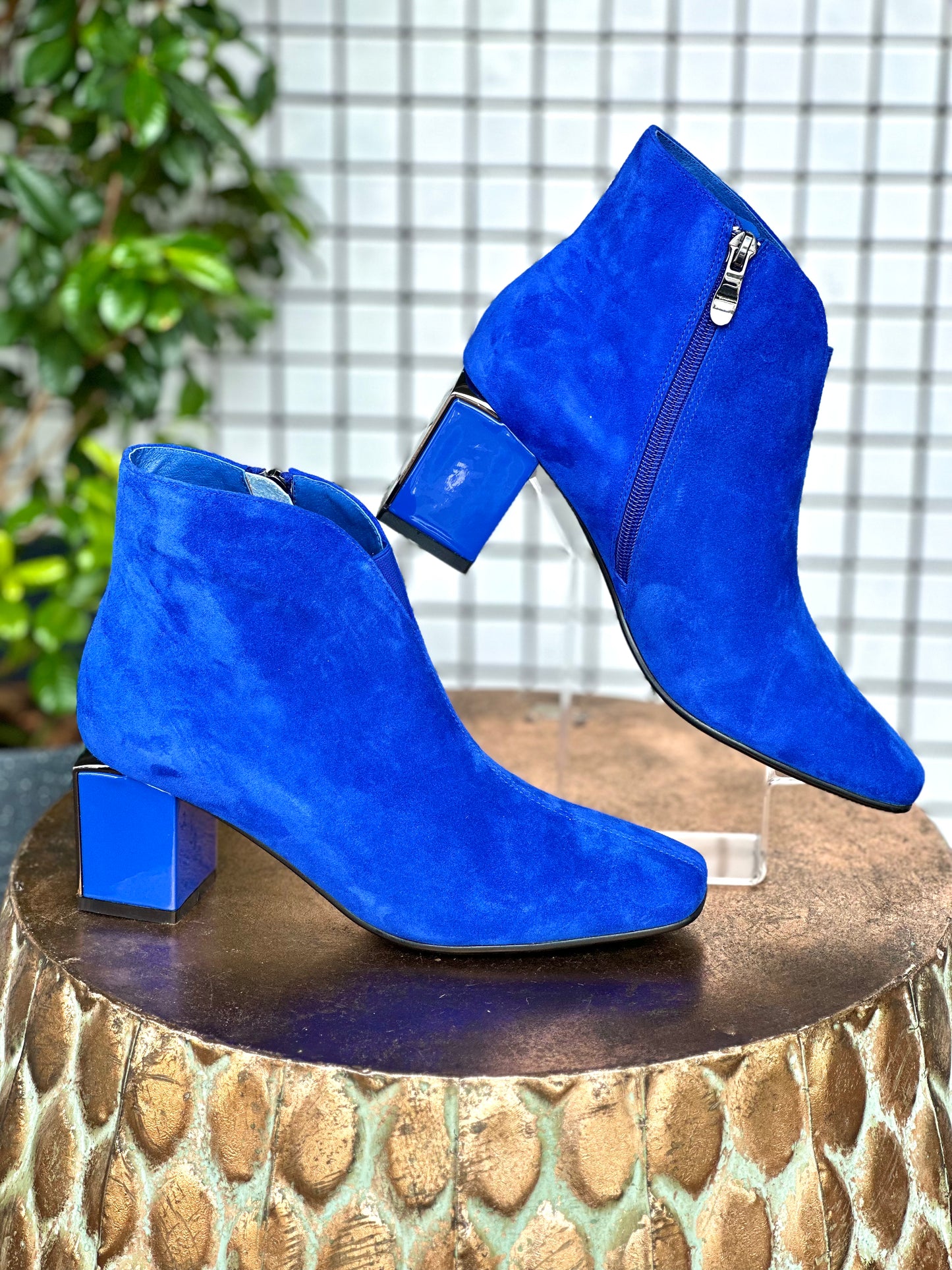 Katie n Me New York Cobalt Suede Boots