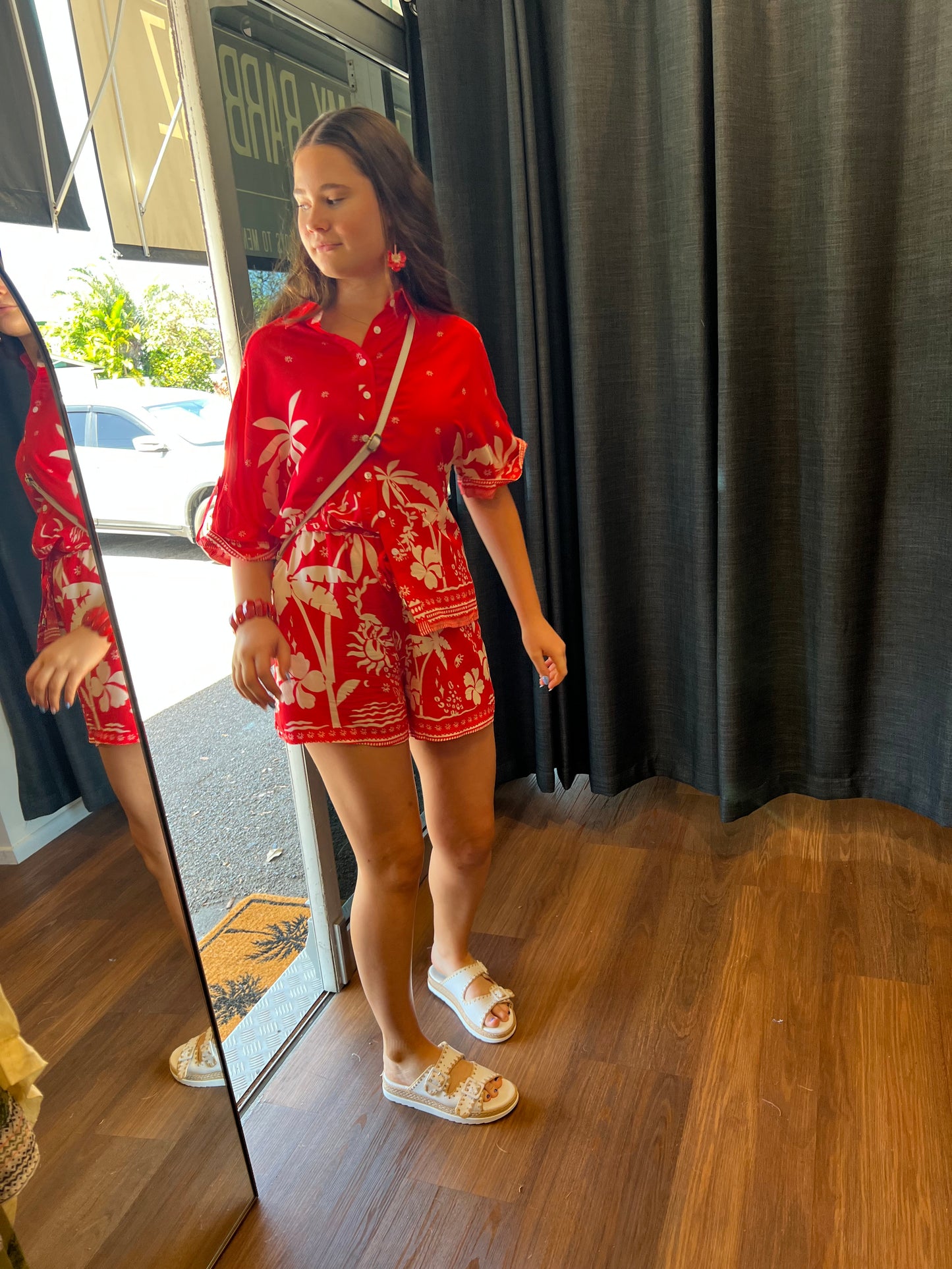 New U Collection Tropic Shorts - Red