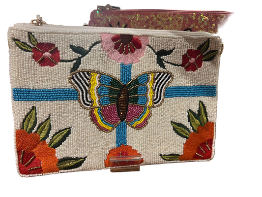 Anna Nova Beaded Butterfly Clutch
