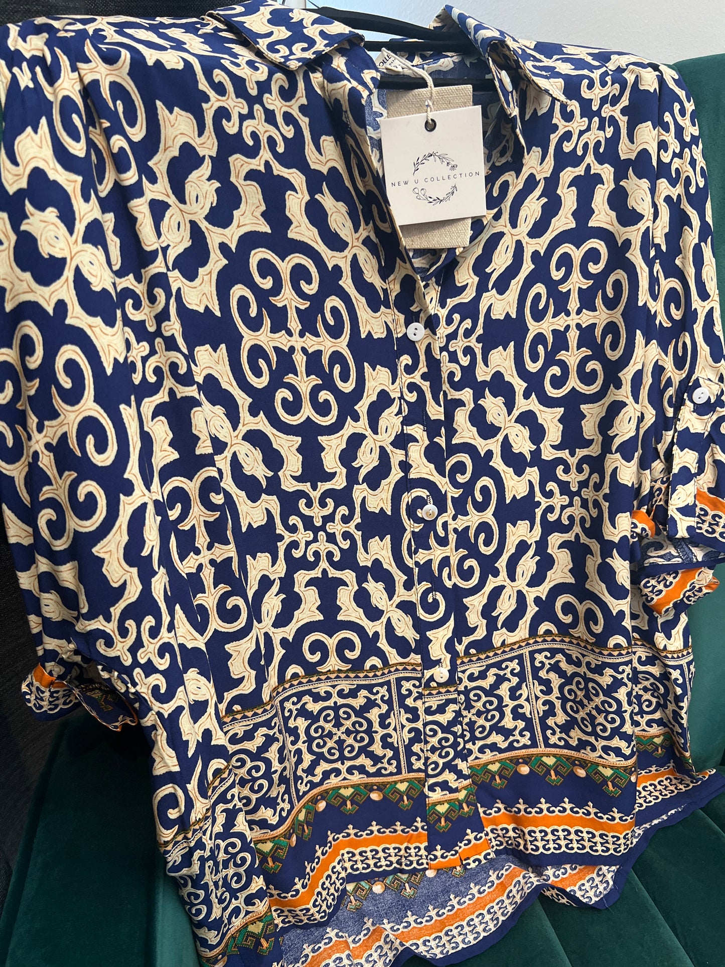 New U Collection Capri Shirt  - Navy