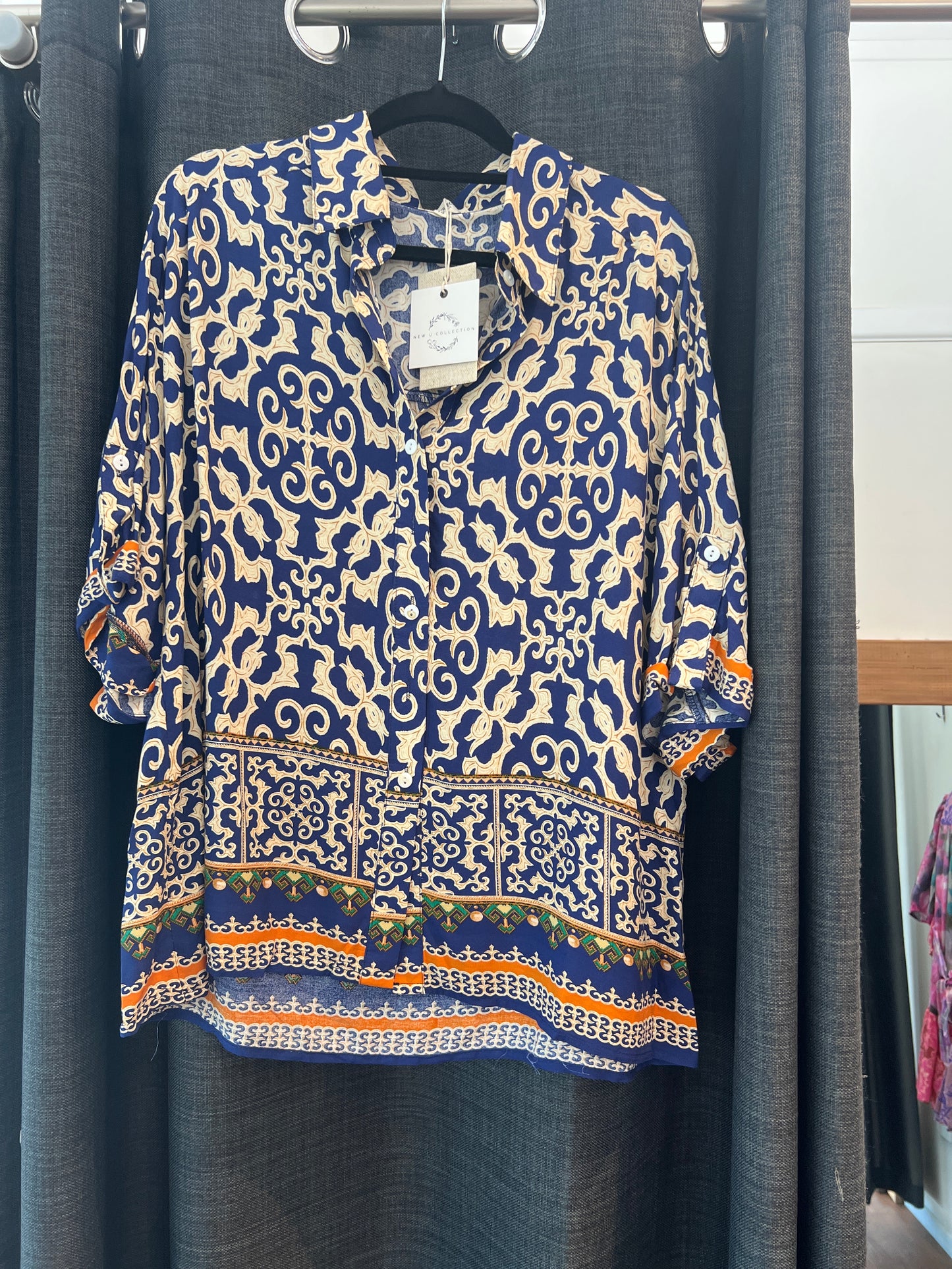 New U Collection Capri Shirt  - Navy