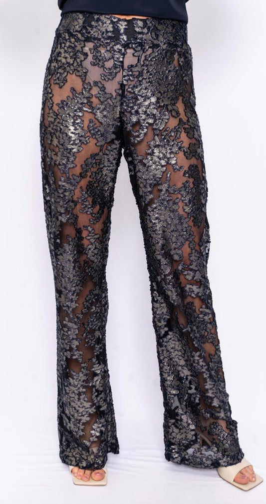 Tale - The Italian Closet Navy Blue Mesh Pants