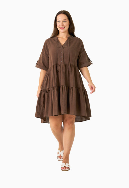 Boho Camacho Dress Ash Brown