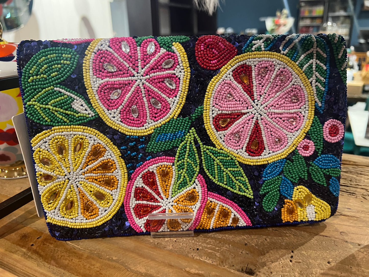 Anna Nova Beaded Butterfly Clutch