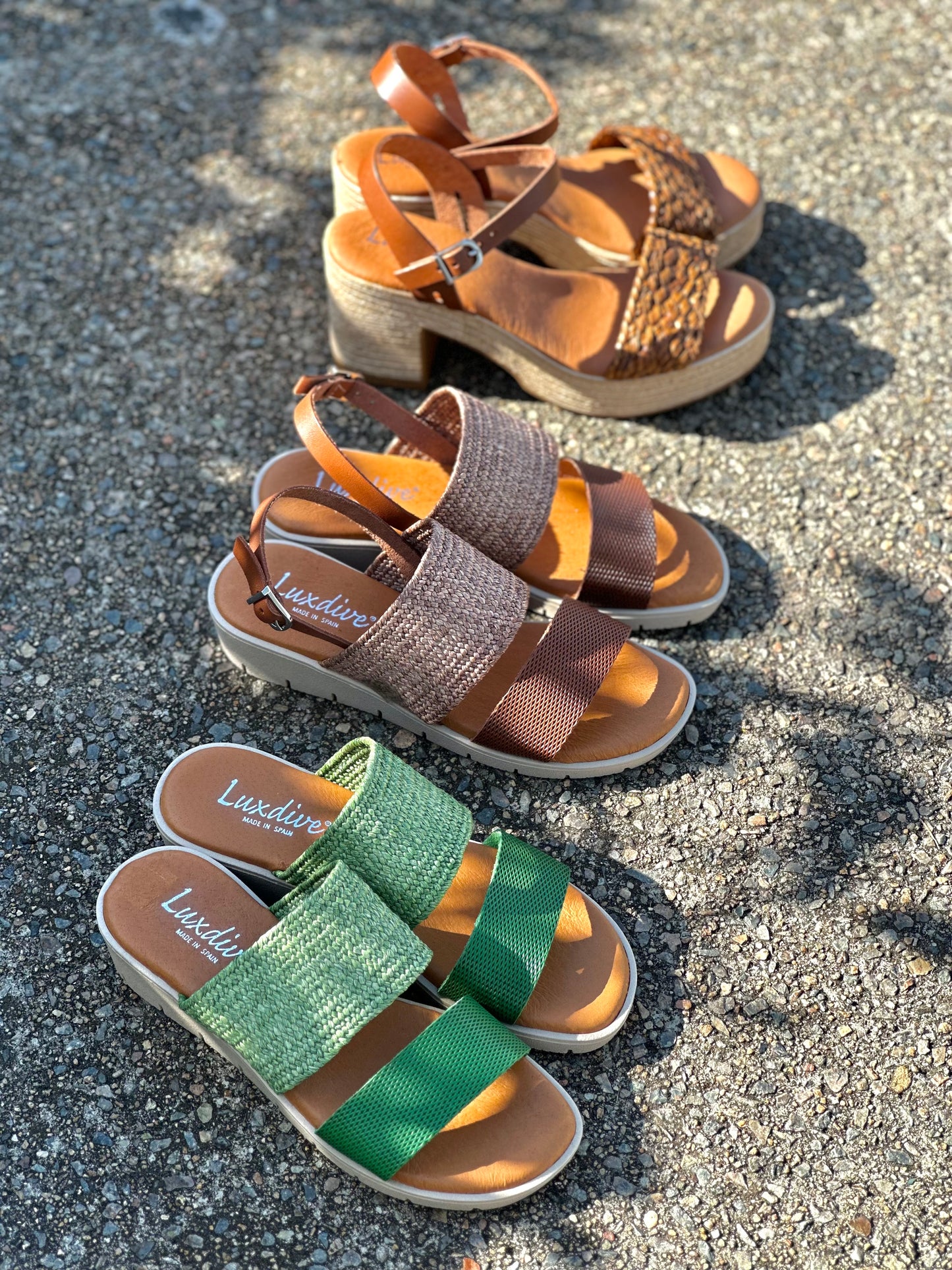 Luxdive Tan Woven Sandals