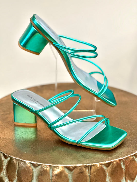 Marco Santini Metallic Jade Heel